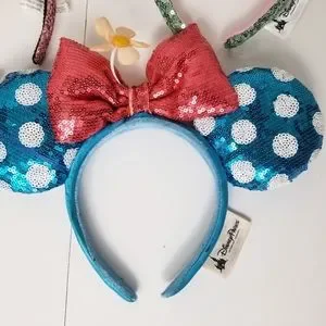 Disney Minnie Mouse Ears Sequin Pink Blue Green Polka Dot Bow Disney-Parks Princess Mickey Magical Bow Minnie Mouse Ears  main image 3